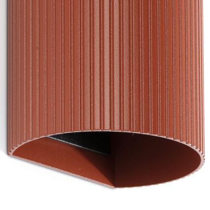 FARO 40545 - Wandleuchte SOLE 2xGU10/8W/230V ziegelrot gewellt rund