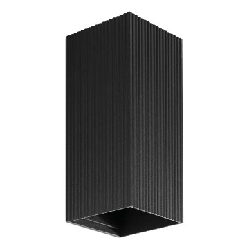 FARO 40566 - Wandleuchte SOLE 2xGU10/8W/230V schwarz gewellt eckig