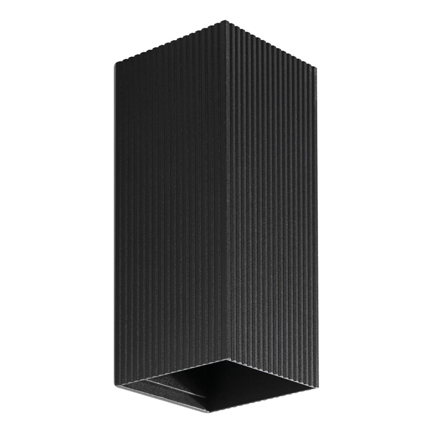 FARO 40566 - Wandleuchte SOLE 2xGU10/8W/230V schwarz gewellt eckig