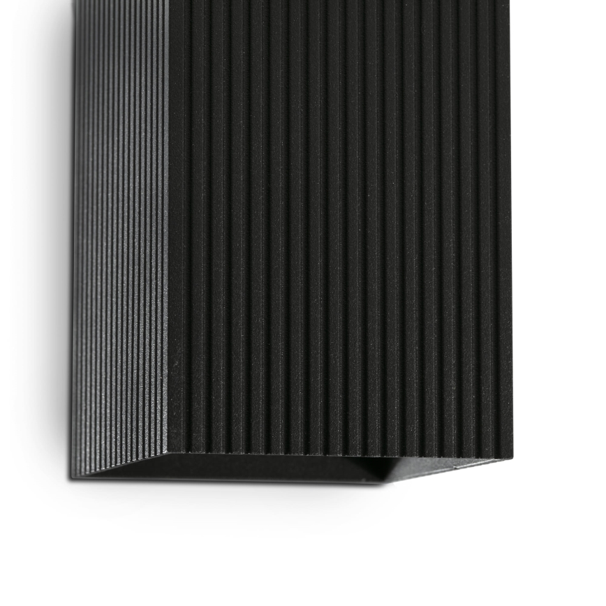 FARO 40566 - Wandleuchte SOLE 2xGU10/8W/230V schwarz gewellt eckig