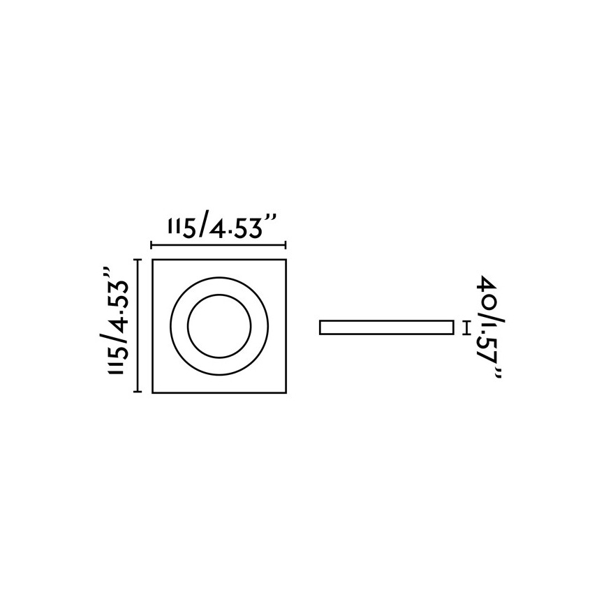 FARO 43402 - Rahmen für Einbaulicht ARGÓN weiß