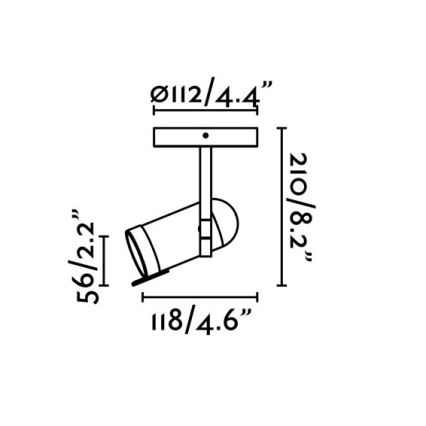 Faro 43530 - Spotlight ORLEANS 1xGU10/8W/230V schwarz