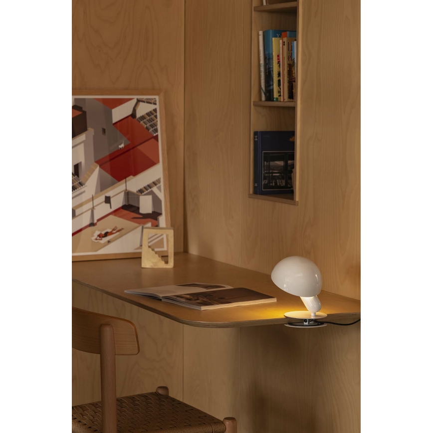 FARO 56101 - Tischleuchte mit Klemme 2-in-1 BELA 1xE27/15W/230V weiß