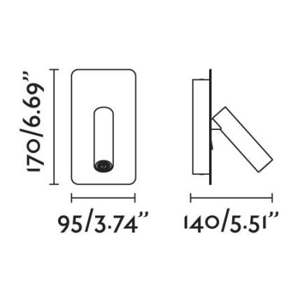 FARO 62117 - LED-Wandstrahler SUAU LED/3W/230V USB weiß