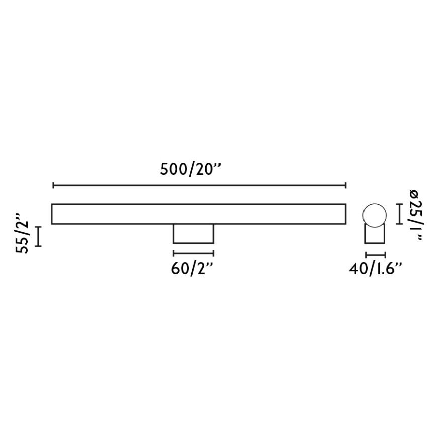FARO 63553 - LED-Spiegelbeleuchtung für Badezimmer CALMA LED/7W/230V IP44 schwarz