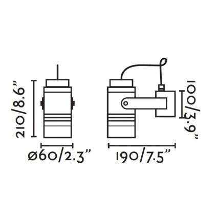 FARO 70260 - Außen Wandbeleuchtung LIT 1xGU10/8W/230V IP54