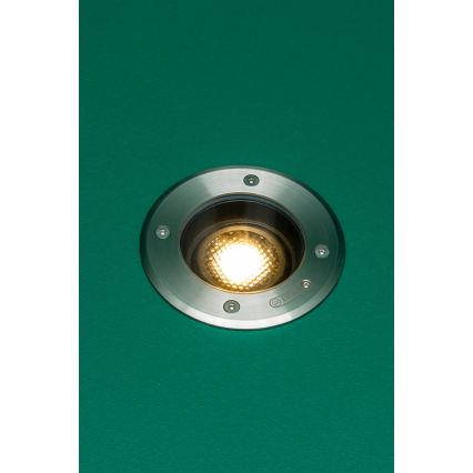 FARO 70310 - Außen-Bodeneinbauleuchte GEISER 1xGU10/8W/230V IK08 IP67 Edelstahl