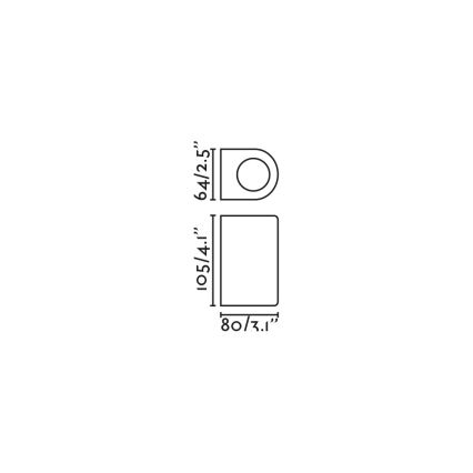FARO 70324 - Außenwandleuchte ESTELA 1xGU10/5W/230V IP65 braun