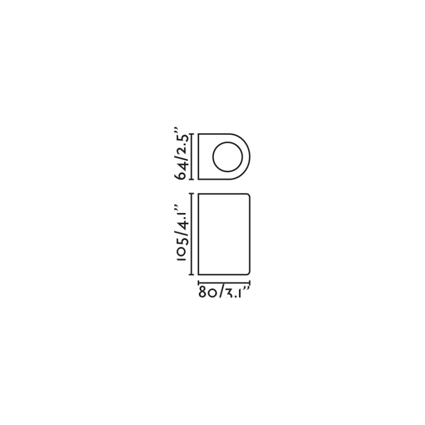 FARO 70324 - Außenwandleuchte ESTELA 1xGU10/5W/230V IP65 braun