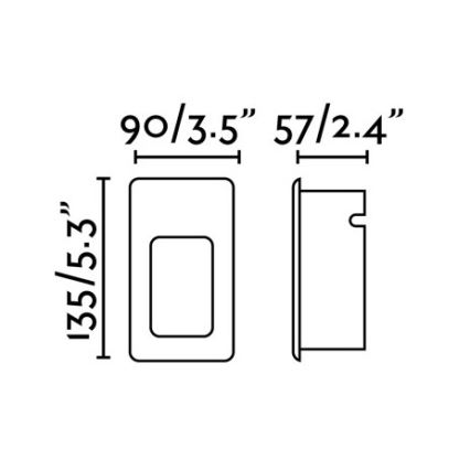 FARO 70396 - LED Außen-Einbauleuchte NASE-2 LED/3W/230V IP44