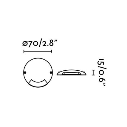 FARO 70546 - LED-Einbauleuchte für den Außenbereich KEENAN-2 LED/0,5W/12V IP67