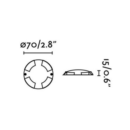 FARO 70564 - LED-Einbauleuchte für den Außenbereich KEENAN-3 LED/1W/12V IP67