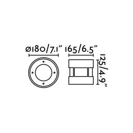 FARO 70589 - LED-Einfahrtsleuchte für den Außenbereich SURIA-12 LED/12W/230V IK08 IP67