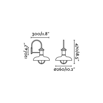 FARO 71140 - Außenwandleuchte ESTORIL 1xE27/60W/230V