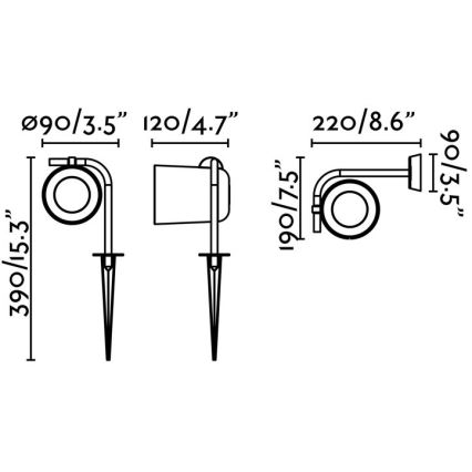 FARO 71546 - Außenwandleuchte FLOW 1xGU10/8W/230V IP65