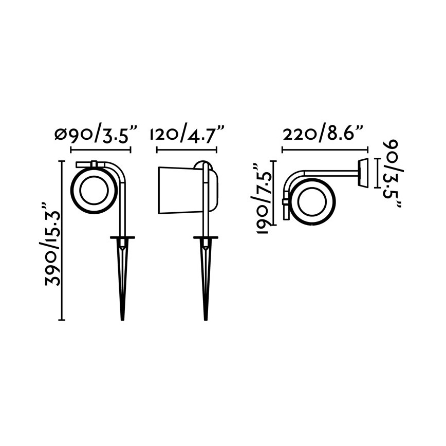 FARO 71546 - Außenwandleuchte FLOW 1xGU10/8W/230V IP65