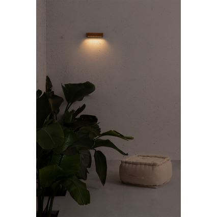 FARO 71898 - LAKO Außenwandleuchte LED/8W/230V IP65 schwarz/Holz