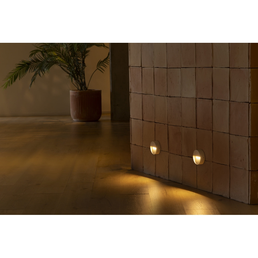 FARO 71961 - LED-Treppenleuchte DUNE LED/3W/230V 2200/2700/3200/4000K IP65 weiß rund