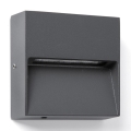 FARO 71963 - LED-Treppenleuchte DUNE LED/3W/230V 2200/2700/3200/4000K IP65 Anthrazit, quadratisch