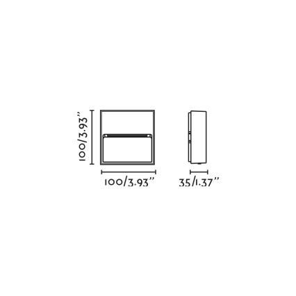 FARO 71965 - LED-Treppenleuchte DUNE LED/3W/230V 2200/2700/3200/4000K IP65 braun quadratisch