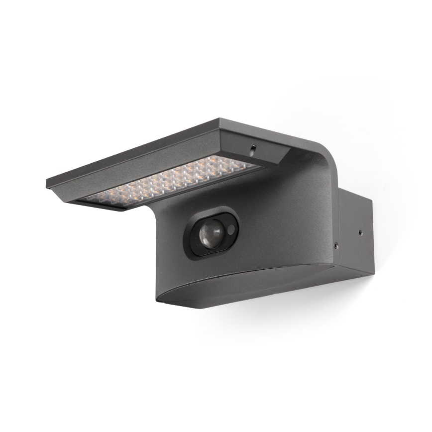 FARO 74456 - LED-Solar-Wandleuchte mit Sensor LUMA LED/5W/3,7/230V IP65 Anthrazit