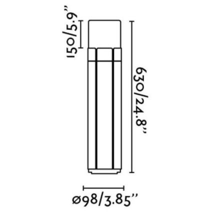 FARO 75531 - Außenlampe TRAM 1xE27/15W/230V IP65