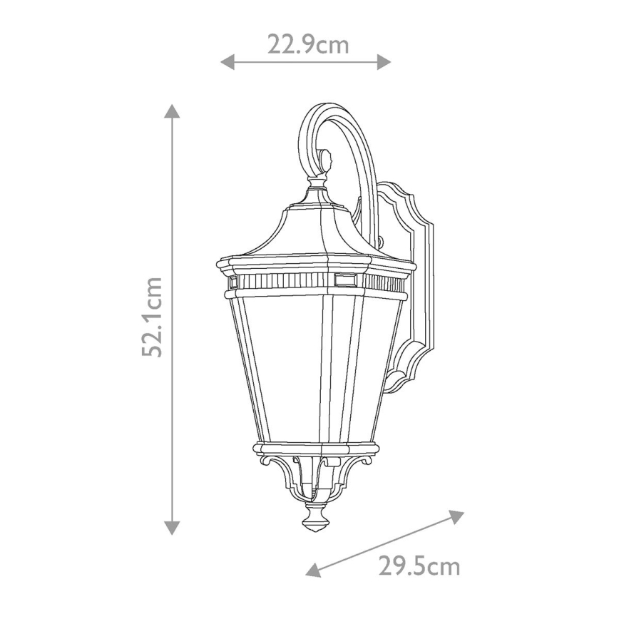 Feiss - Auβen-Wandleuchte COTSWOLD LANE 2xE14/60W/230V IP44 schwarz