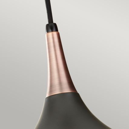 Feiss - Pendelleuchte an Kabel BESO 1xE27/60W/230V Ø 25,4 cm schwarz/kupfer