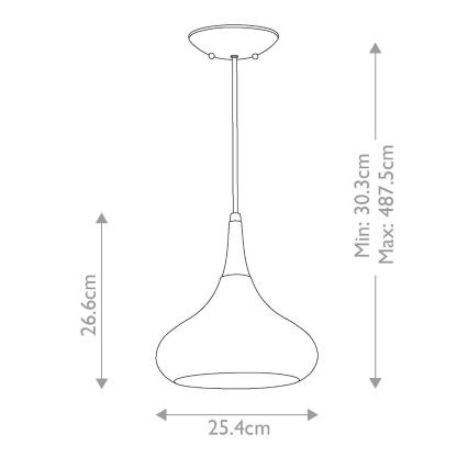 Feiss - Pendelleuchte an Kabel BESO 1xE27/60W/230V Ø 25,4 cm schwarz/kupfer