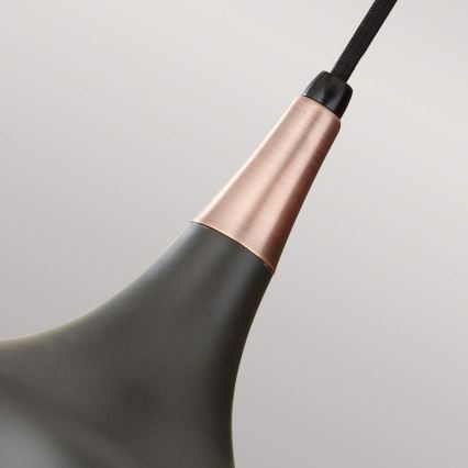 Feiss - Hängeleuchte an Kabel BESO 1xE27/60W/230V Ø 17,9 cm schwarz/kupfer