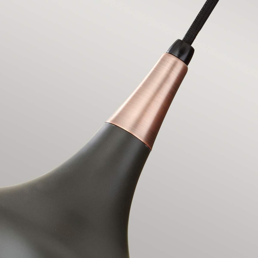 Feiss - Hängeleuchte an Kabel BESO 1xE27/60W/230V Ø 17,9 cm schwarz/kupfer