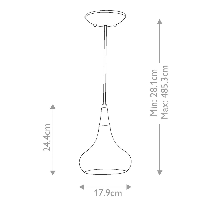Feiss - Hängeleuchte an Kabel BESO 1xE27/60W/230V Ø 17,9 cm schwarz/kupfer