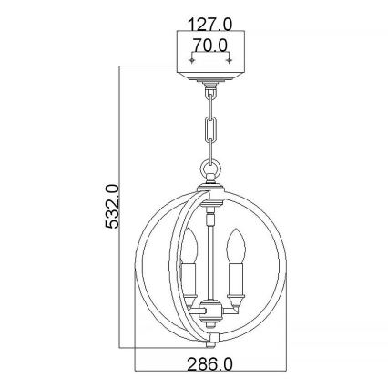 Feiss - Hängeleuchte an Kette CORINNE 3xE14/60W/230V