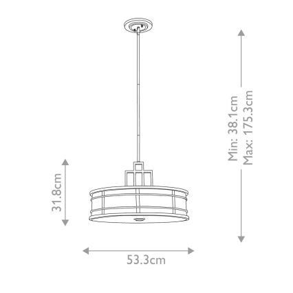 Feiss – Hängeleuchte an Stange FUSION 3xE27/60W/230V
