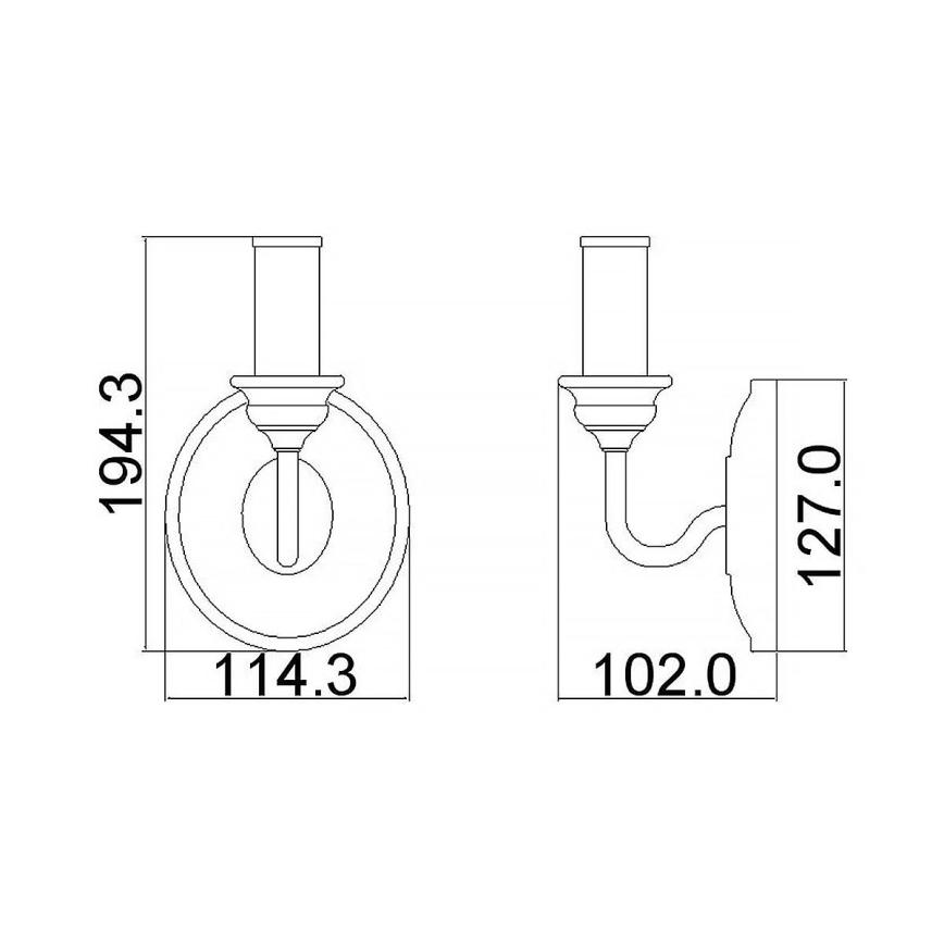 Feiss - Wandleuchte HARTSVILLE 1xE14/40W/230V beige/braun