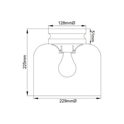 Feiss - Deckenleuchte HOUNSLOW 1xE27/60W/230V glänzender Chrom