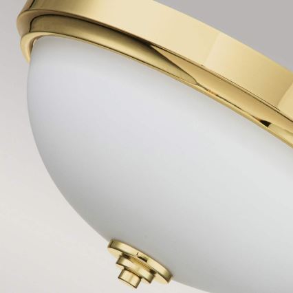 Feiss - Badezimmer-Deckenleuchte MALIBU 2xE27/60W/230V IP44 goldfarben