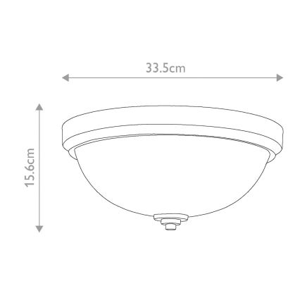 Feiss - Badezimmer-Deckenleuchte MALIBU 2xE27/60W/230V IP44 goldfarben