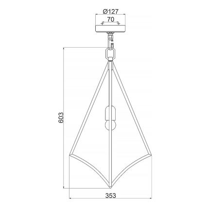 Feiss - Hängeleuchte an Kette NICO 1xE27/60W/230V