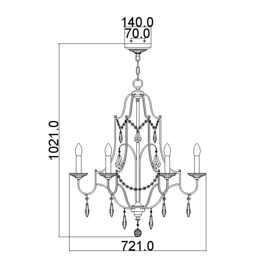 Feiss - Kronleuchter an Kette VALENTINA 6xE14/60W/230V