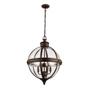 Feiss - Kronleuchter an Kette ADAMS 4xE14/60W/230V bronzen