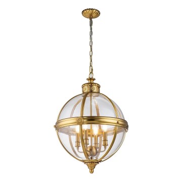 Feiss - Kronleuchter an Kette ADAMS 4xE14/60W/230V golden