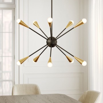 Feiss - LED-Deckenleuchte an Stange JAX 10xG9/3W/230V schwarz/golden