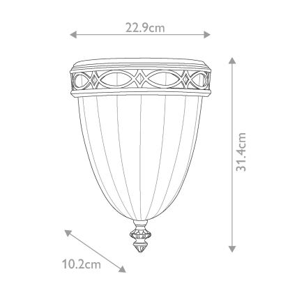 Feiss - Wandbeleuchtung DRAWING ROOM 1xE27/60W/230V bronze