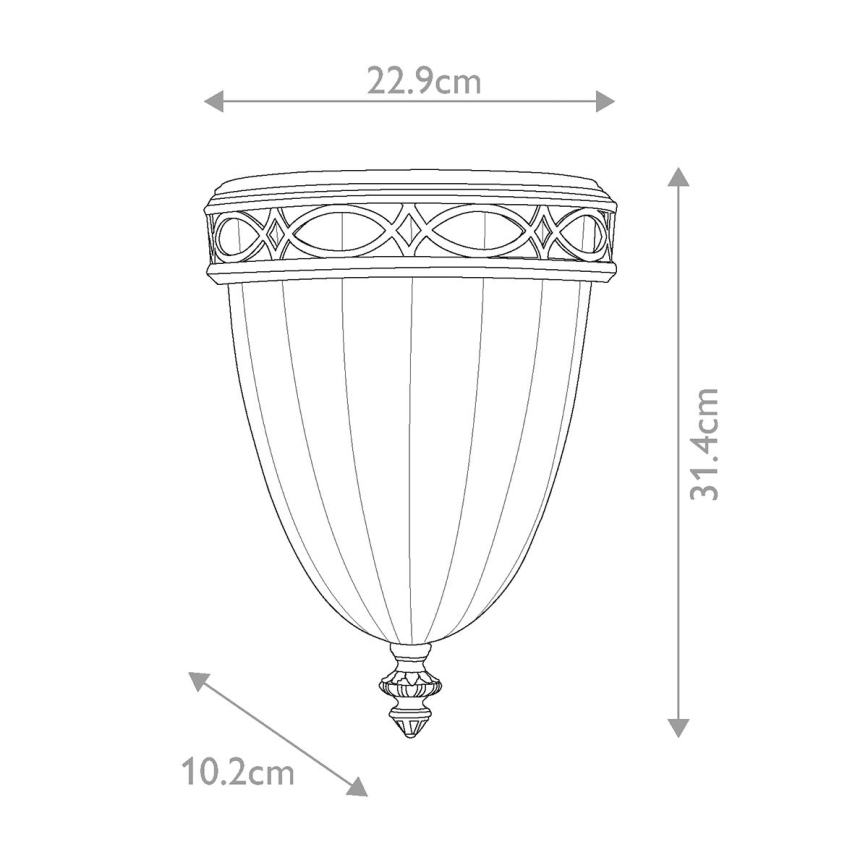 Feiss - Wandbeleuchtung DRAWING ROOM 1xE27/60W/230V bronze