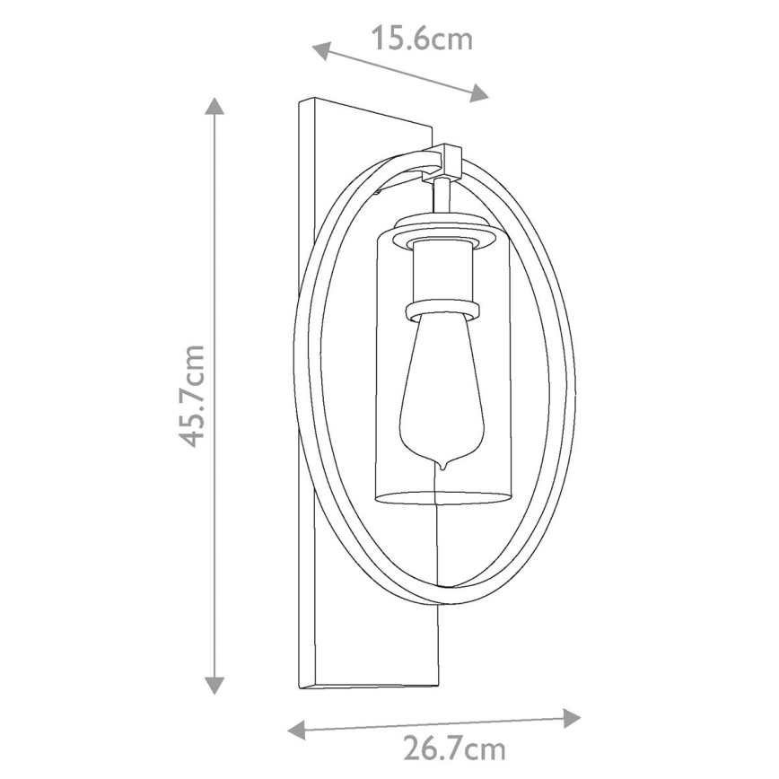 Feiss - Wandbeleuchtung MARLENA 1xE27/60W/230V anthrazit