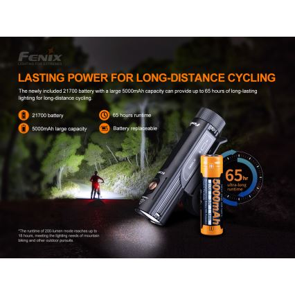 Fenix BC26R - LED Wiederaufladbare Fahrradlampe LED/USB IP68 1600 lm 65 Std.