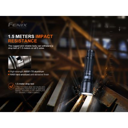 Fenix C7 - dimmbare, wiederaufladbare LED-Taschenlampe LED/1x21700 IP68 3000 lm 68 h