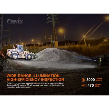 Fenix C7 - LED Dimmbar wiederaufladbare Taschenlampe 1xLED/1x21700 IP68 3000 lm 68 h