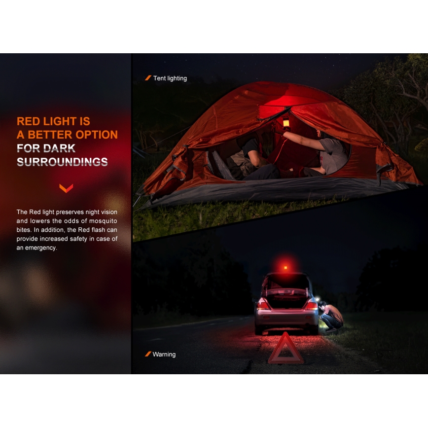 Fenix CL26RPROCAM - Dimmbare LED-Leuchte (tragbar und wiederaufladbar) LED/USB IP66 650 lm 408 h grau